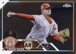 2023 Topps Chrome Base Set Logan Webb #32 card
