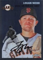 2023 Topps Chrome Platinum Anniversary Base Set Logan Webb #370 card