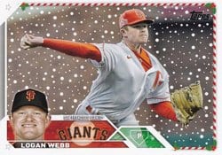 2023 Topps Holiday Base Set Logan Webb #H168 card