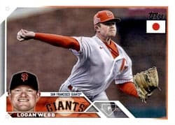 2023 Topps Japan Edition Base Set Logan Webb #116 card