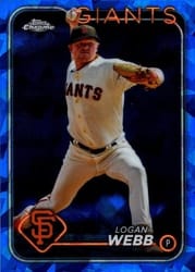 2024 Topps Chrome Sapphire Edition Base Set Logan Webb #4 card