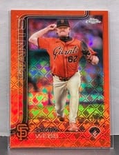 2025 Topps Chrome Logofractor Edition Base Set Logan Webb #296 card
