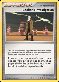 Platinum Looker's Investigation #109 card
