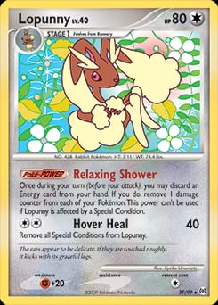 2009 Arceus Lopunny #21 card