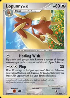 Diamond & Pearl Lopunny #30 card