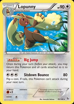 Flashfire Lopunny #85 card