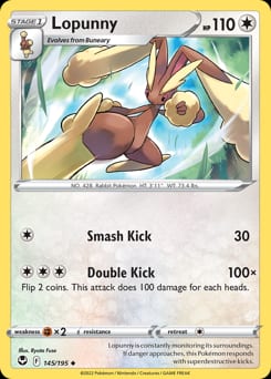 Silver Tempest Lopunny #145 card
