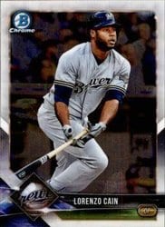 2018 Bowman Chrome Base Set Lorenzo Cain #89 card