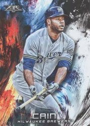 2018 Topps Fire Base Set Lorenzo Cain #90 card