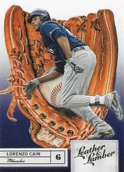2019 Panini Leather & Lumber Base Set Lorenzo Cain #13 card