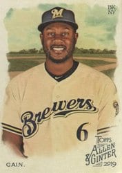 2019 Topps Allen & Ginter Base Set Lorenzo Cain #38 card
