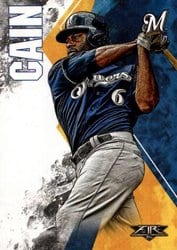 2019 Topps Fire Base Set Lorenzo Cain #30 card