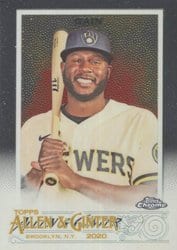2020 Topps Allen & Ginter Chrome Base Set Lorenzo Cain #160 card
