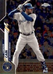 2020 Topps Chrome Base Set Lorenzo Cain #153 card