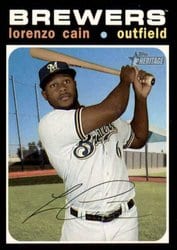 2020 Topps Heritage Base Set Lorenzo Cain #435 card