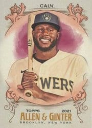 2021 Topps Allen & Ginter Base Set Lorenzo Cain #211 card