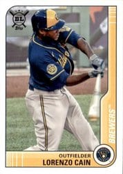 2021 Topps Big League Base Set Lorenzo Cain #196 card