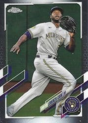 2021 Topps Chrome Base Set Lorenzo Cain #86 card