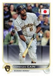 2022 Topps Japan Edition Base Set Lorenzo Cain #105 card