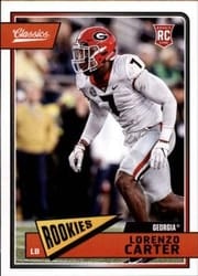 2018 Panini Classics Base Set Lorenzo Carter #282 card