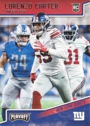 2018 Panini Playoff Base Set Lorenzo Carter #291 card