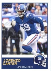 2019 Score Base Set Lorenzo Carter #182 card