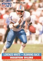 1991 Pro Set Base Set Lorenzo White #170 card
