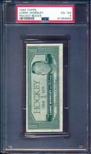 1962 Topps Hockey Bucks Lorne Worsley card