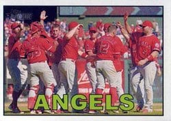 2016 Topps Heritage Base Set Los Angeles Angels #352 card