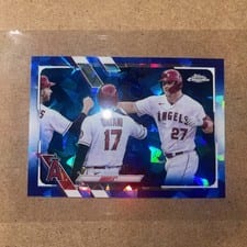 2021 Topps Chrome Sapphire Edition Base Set Los Angeles Angels #621 card
