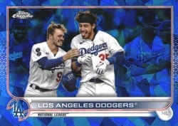 2022 Topps Chrome Sapphire Edition Base Set Los Angeles Dodgers #469 card