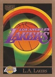 1990-91 SkyBox Base Set Los Angeles Lakers Logo/Checklist #340 card