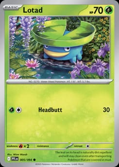 2025 Phantasmal Flames Lotad #5 card