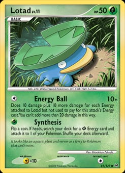 Platinum Lotad #81 card
