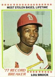 1978 Topps Base Set Lou Brock #1 card