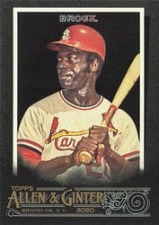 2020 Topps Allen & Ginter X Base Set Lou Brock #324 card