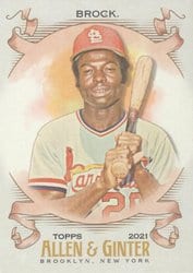 2021 Topps Allen & Ginter Base Set Lou Brock #144 card