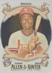 2021 Topps Allen & Ginter Chrome Base Set Lou Brock #144 card