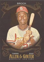 2021 Topps Allen & Ginter X Base Set Lou Brock #144 card