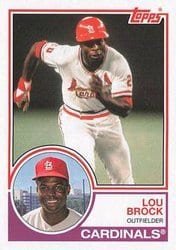 2021 Topps Archives Base Set Lou Brock #161 card