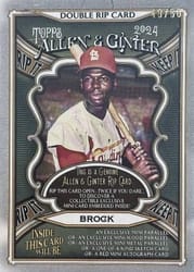 2024 Topps Allen & Ginter Double Rip Cards Lou Brock / Bob Gibson (St. Louis Cardinals) #DRIP-BG card