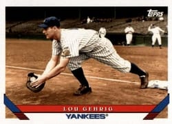 2019 Topps Archives Base Set Lou Gehrig #281 card