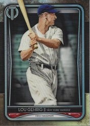 2020 Topps Tribute Base Set Lou Gehrig #21 card