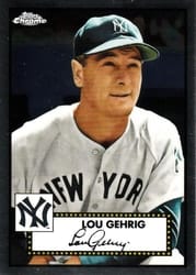 2021 Topps Chrome Platinum Anniversary Base Set Lou Gehrig #613 card