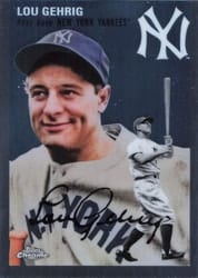 2023 Topps Chrome Platinum Anniversary Base Set Lou Gehrig #325 card