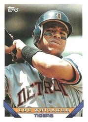 1993 Topps Base Set Lou Whitaker #160 card