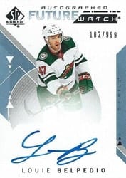 2018-19 SP Authentic Base Set Louie Belpedio #179 card