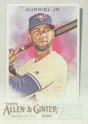 2020 Topps Allen & Ginter Base Set Lourdes Gurriel Jr. #156 card