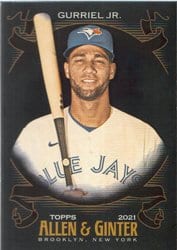 2021 Topps Allen & Ginter X Base Set Lourdes Gurriel Jr. #205 card