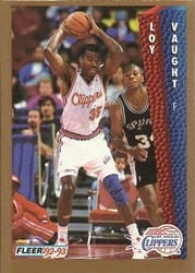 1992-93 Fleer Base Set Loy Vaught #105 card